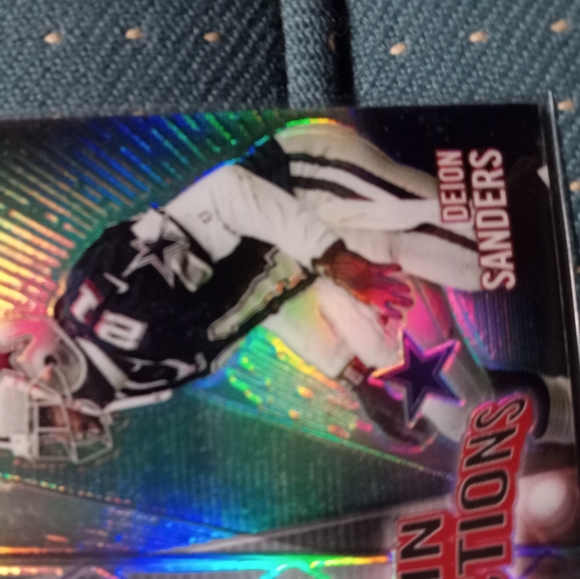 Deion Sanders + Champ Bailey (rc) Topps Finest "Main Attractions" Refractor Card - Picture 8 of 11